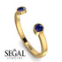 Open Bezel Sapphire Ring - Khloe No. 13