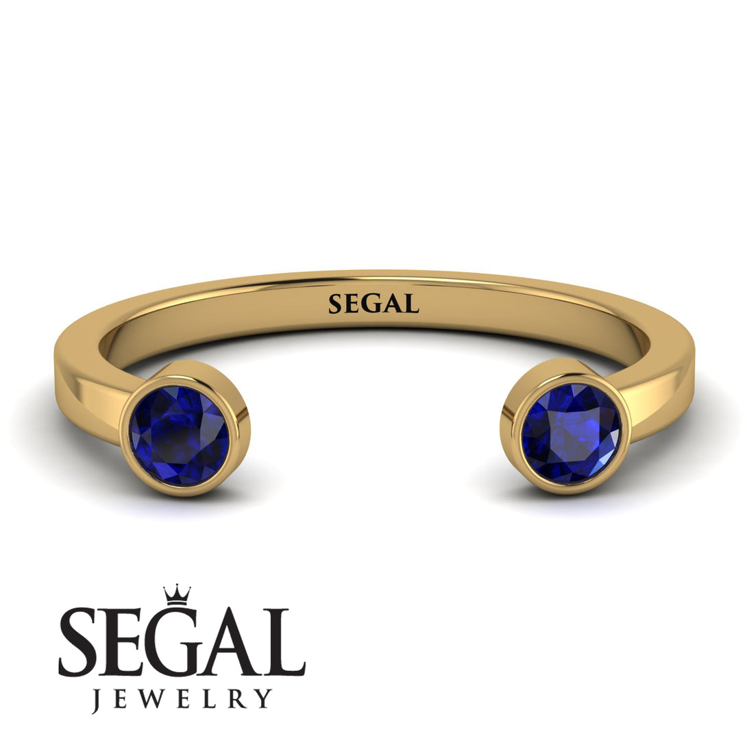 Open Bezel Sapphire Ring - Khloe No. 13