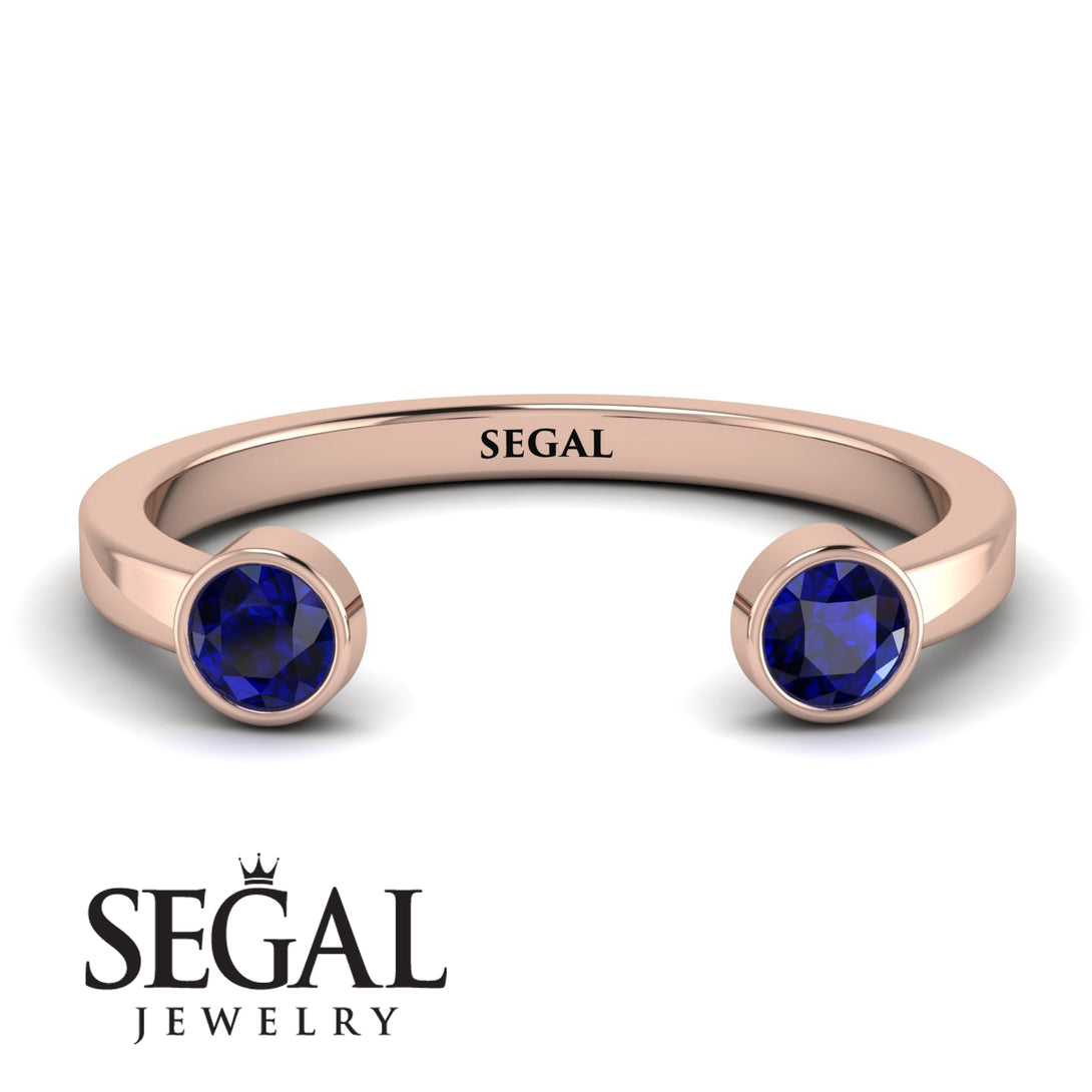 Open Bezel Sapphire Ring - Khloe No. 14