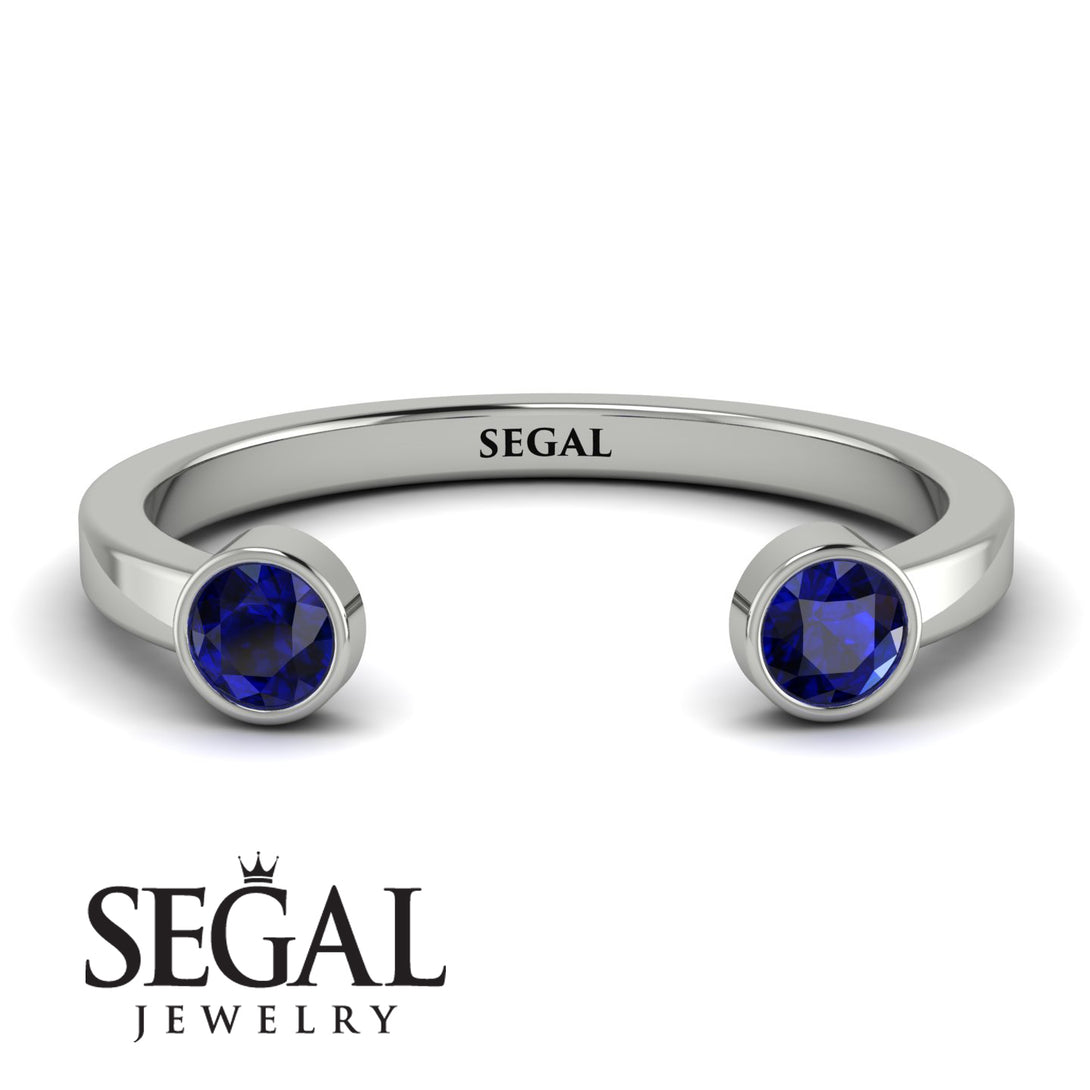 Open Bezel Sapphire Ring - Khloe No. 15