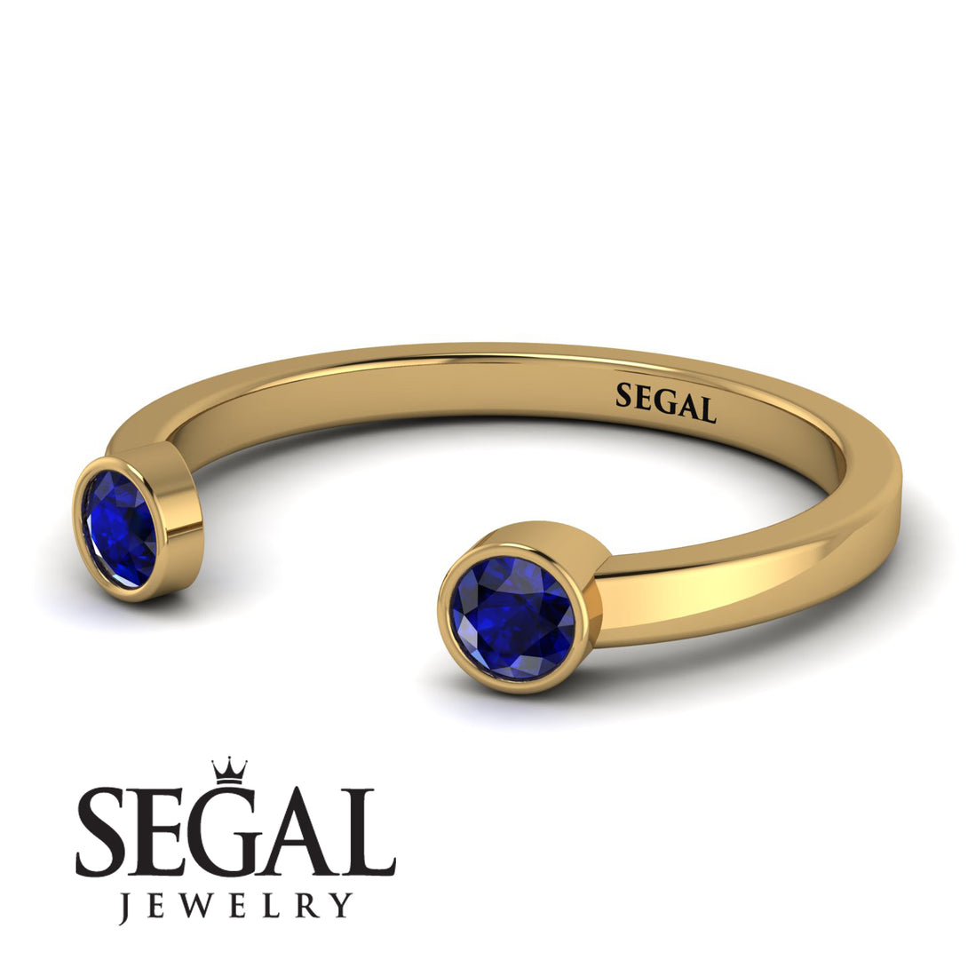 Open Bezel Sapphire Ring - Khloe No. 13