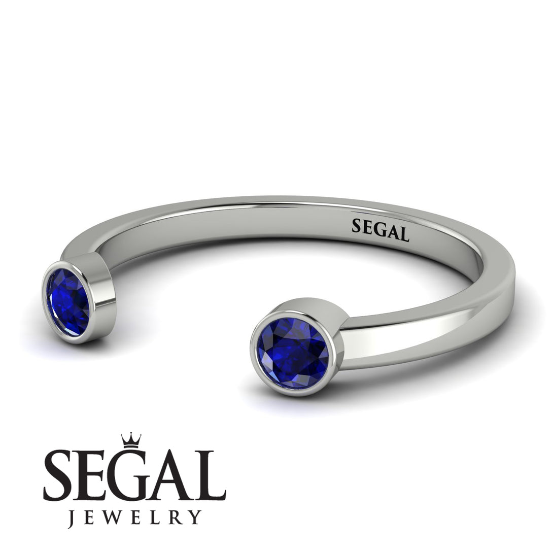 Open Bezel Sapphire Ring - Khloe No. 15