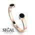 Open Bezel Black Diamond Ring - Khloe No. 8