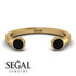 Open Bezel Black Diamond Ring - Khloe No. 7