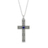 Ornamented Sapphire Cross Necklace - Adam No. 15