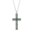 Ornamented Emerald Cross Necklace - Adam No. 6 image 1