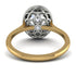 Two Tones Gorgeous Oval Cut Diamond Pave Engagement Ring With Hidden Stone - Phoebe No. 77