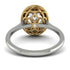 Two Tones Gorgeous Oval Cut Diamond Pave Engagement Ring With Hidden Stone - Phoebe No. 77
