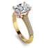 Two Tones Luxury Pave Oval Cut Diamond Engagement Ring With Hidden Stone - Ophelia No. 76