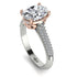 Two Tones Luxury Pave Oval Cut Diamond Engagement Ring With Hidden Stone - Ophelia No. 78