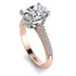 Two Tones Luxury Pave Oval Cut Diamond Engagement Ring With Hidden Stone - Ophelia No. 78