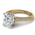 Two Tones Luxury Pave Oval Cut Diamond Engagement Ring With Hidden Stone - Ophelia No. 77