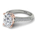 Two Tones Luxury Pave Oval Cut Diamond Engagement Ring With Hidden Stone - Ophelia No. 78