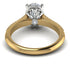 Two Tones Luxury Pave Oval Cut Diamond Engagement Ring With Hidden Stone - Ophelia No. 77