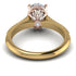 Two Tones Luxury Pave Oval Cut Diamond Engagement Ring With Hidden Stone - Ophelia No. 76