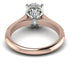Two Tones Luxury Pave Oval Cut Diamond Engagement Ring With Hidden Stone - Ophelia No. 78