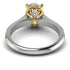 Two Tones Luxury Pave Oval Cut Diamond Engagement Ring With Hidden Stone - Ophelia No. 77