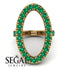 Oval Emerald Ring - Aubree No. 4