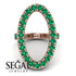 Oval Emerald Ring - Aubree No. 5