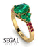 Oval Glamorous Emerald Engagement Ring - Mariah No. 49 image 2