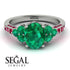 Oval Glamorous Emerald Engagement Ring - Mariah No. 51