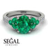 Oval Glamorous Emerald Engagement Ring - Mariah No. 6 image 3