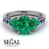 Oval Glamorous Emerald Engagement Ring - Mariah No. 66