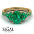 Oval Glamorous Emerald Engagement Ring - Mariah No. 19