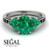 Oval Glamorous Emerald Engagement Ring - Mariah No. 36
