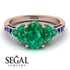 Oval Glamorous Emerald Engagement Ring - Mariah No. 65 image 3