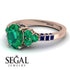 Oval Glamorous Emerald Engagement Ring - Mariah No. 65 image 10