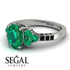 Oval Glamorous Emerald Engagement Ring - Mariah No. 36