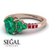 Oval Glamorous Emerald Engagement Ring - Mariah No. 50 image 10