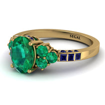 Oval Glamorous Emerald Engagement Ring - Mariah No. 64 image 1