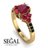 Oval Glamorous Ruby Engagement Ring - Mariah No. 40 image 2