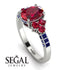 Oval Glamorous Ruby Engagement Ring - Mariah No. 72