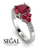 Oval Glamorous Ruby Engagement Ring - Mariah No. 12