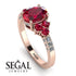 Oval Glamorous Ruby Engagement Ring - Mariah No. 11 image 2
