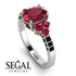 Oval Glamorous Ruby Engagement Ring - Mariah No. 42