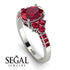 Oval Glamorous Ruby Engagement Ring - Mariah No. 57 image 2