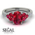 Oval Glamorous Ruby Engagement Ring - Mariah No. 12 image 3