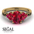 Oval Glamorous Ruby Engagement Ring - Mariah No. 40