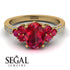 Oval Glamorous Ruby Engagement Ring - Mariah No. 10 image 3