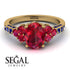 Oval Glamorous Ruby Engagement Ring - Mariah No. 70