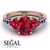 Oval Glamorous Ruby Engagement Ring - Mariah No. 71
