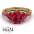 Oval Glamorous Ruby Engagement Ring - Mariah No. 55