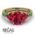 Oval Glamorous Ruby Engagement Ring - Mariah No. 25 image 3
