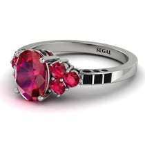 Oval Glamorous Ruby Engagement Ring - Mariah No. 42 image 1