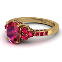Oval Glamorous Ruby Engagement Ring - Mariah No. 55 image 1