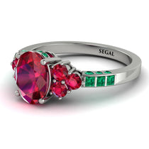 Oval Glamorous Ruby Engagement Ring - Mariah No. 27 image 1